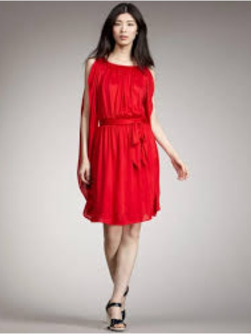 NWT Marc by Marc Jacobs Shoulder Red Belted Mini Dress